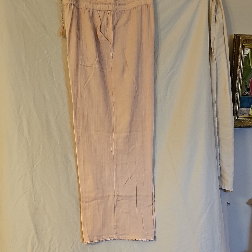 Peach Gauze Palazzo Pants 3x NWOT